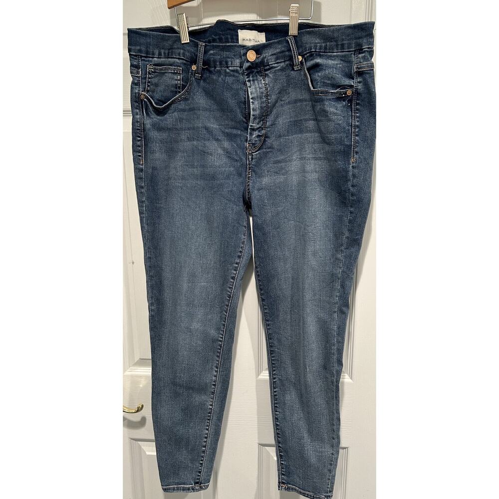 Habitual Jeans ELLI High Waist‎ Plus Sz 16W 38 waist 27 inseam RN#120246 Y2K